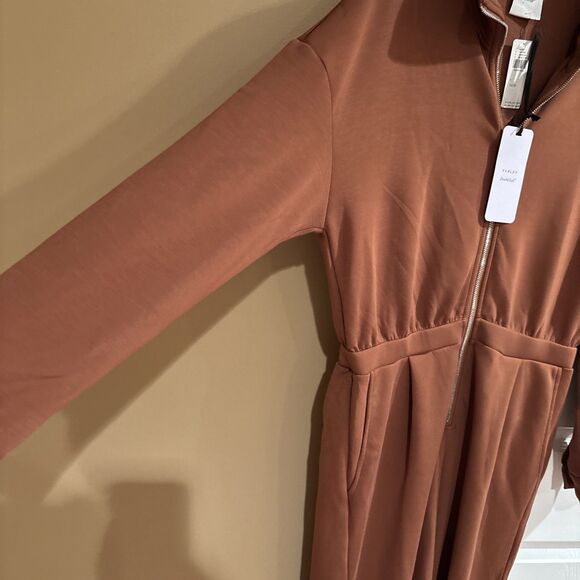 NWT Varley Double Soft Jessie Jumpsuit Women’s Large Brown Anthropologie - Picture 6 of 12